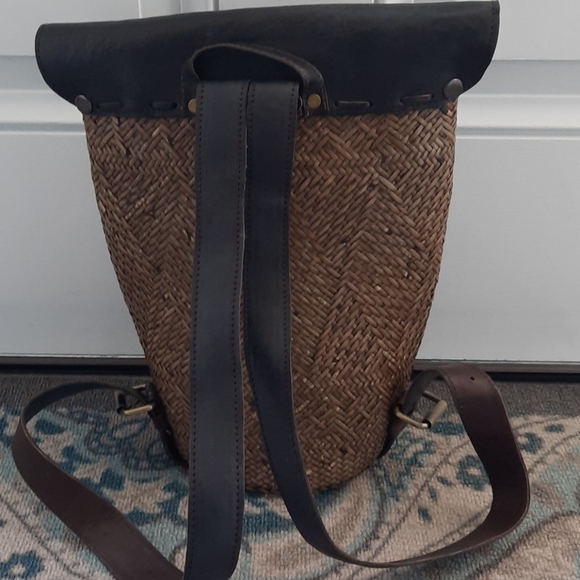 Free People Weaved Backpack Hand Woven - Picture 3 of 6